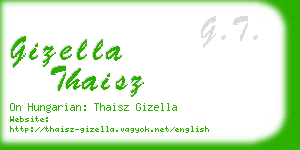 gizella thaisz business card